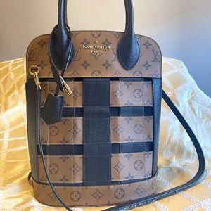 *SOLD* Louis Vuitton Tressage Tote Reverse Monogram Canvas MM Handbag